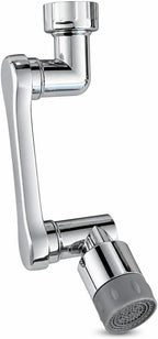 1080° Dönebilen Musluk Ucu, Hareketli Musluk Başlığı, Lavabo ve Banyo Muslukları İçin Krom Görünümlü Su Yönlendirici